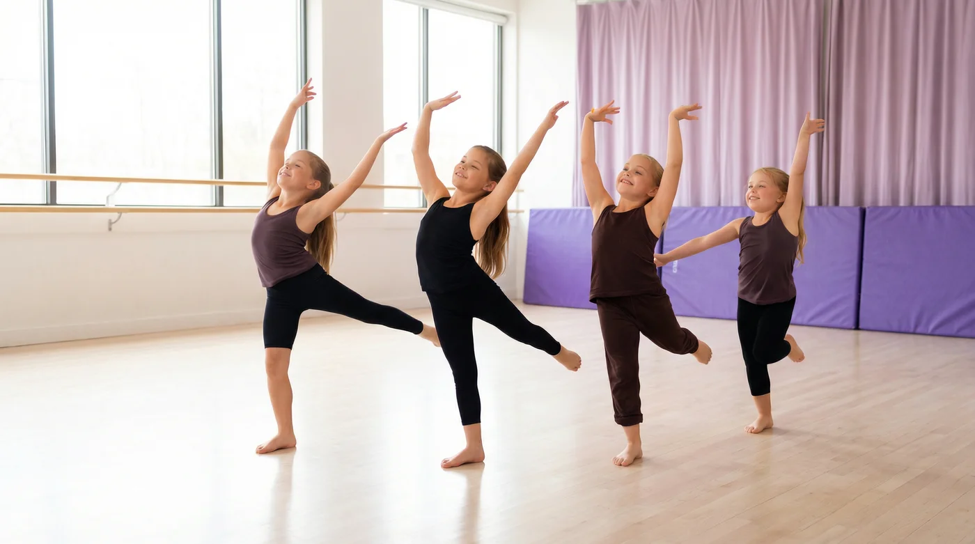 Kids modern contemporary dance class at UNDRGRND Movement